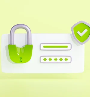 account-verification-with-password-3d-padlock